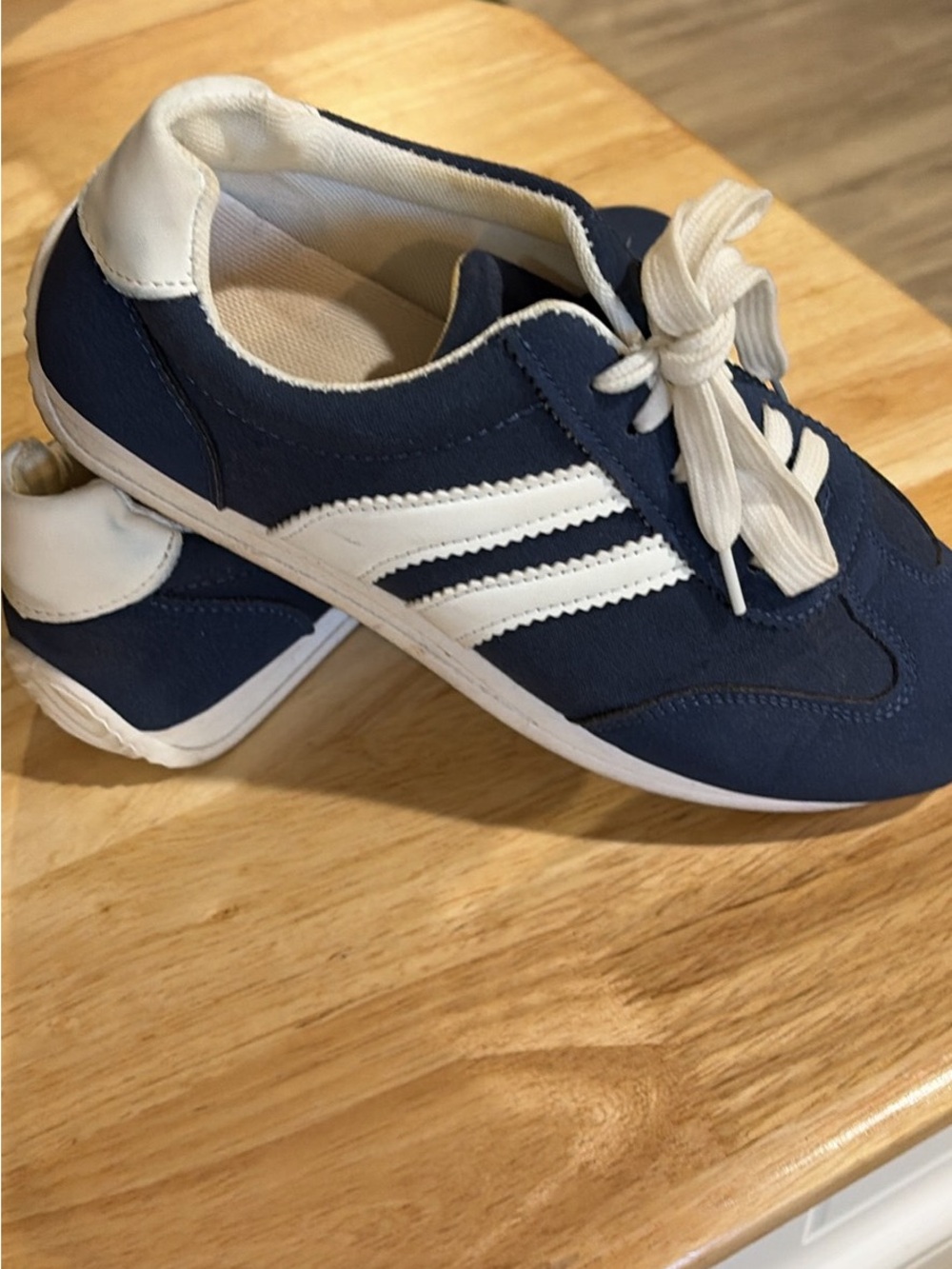 Kids Navy and White Athletic Sneakers